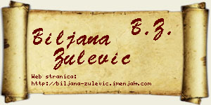 Biljana Zulević vizit kartica